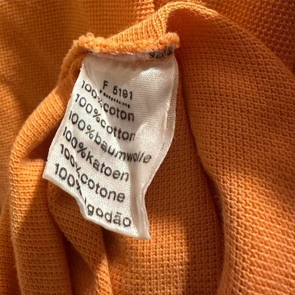 Retro Lacoste Vibrant Orange Men’s Polo Shirt Size 7 (XL-XXL) - Picture 5 of 7